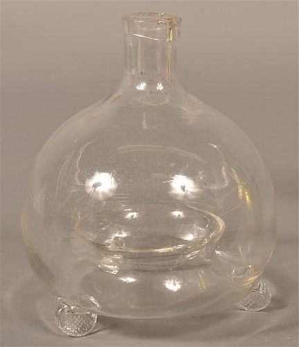 19TH CENTURY BLOWN COLORLESS GLASS 39bbf6