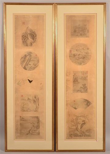 TWO ANTIQUE SIGNED JAPANESE PAINTINGS 39bc50