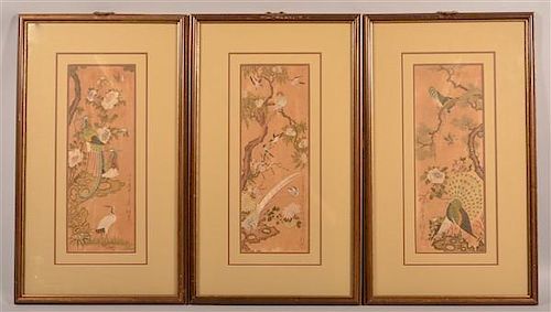 3 SIGNED JAPANESE PAINTINGS ON 39bc52