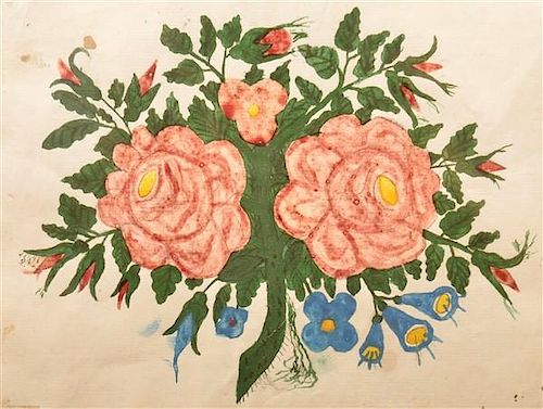 PA LATE 19TH CENTURY FLORAL WATERCOLOR 39bc63