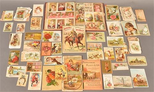 LOT OF ANTIQUE ADVERTISING CARD