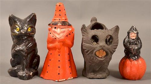 FOUR HALLOWEEN PAPER MACHE CANDY 39bcb3