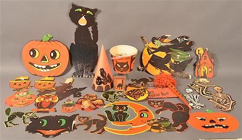 GROUP OF LITHOGRAPH CARDBOARD HALLOWEEN 39bcc3