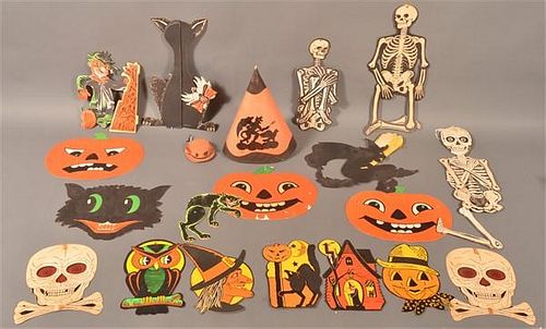 GROUP OF LITHOGRAPH CARDBOARD HALLOWEEN 39bcbf