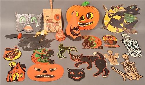 GROUP OF LITHOGRAPH CARDBOARD HALLOWEEN 39bcc0