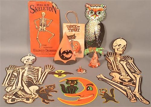 GROUP OF LITHOGRAPH CARDBOARD HALLOWEEN 39bcc1