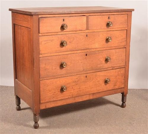 AMERICAN SHERATON WALNUT CHEST 39bcf5