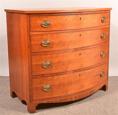 HEPPLEWHITE CHERRY INLAID CHEST