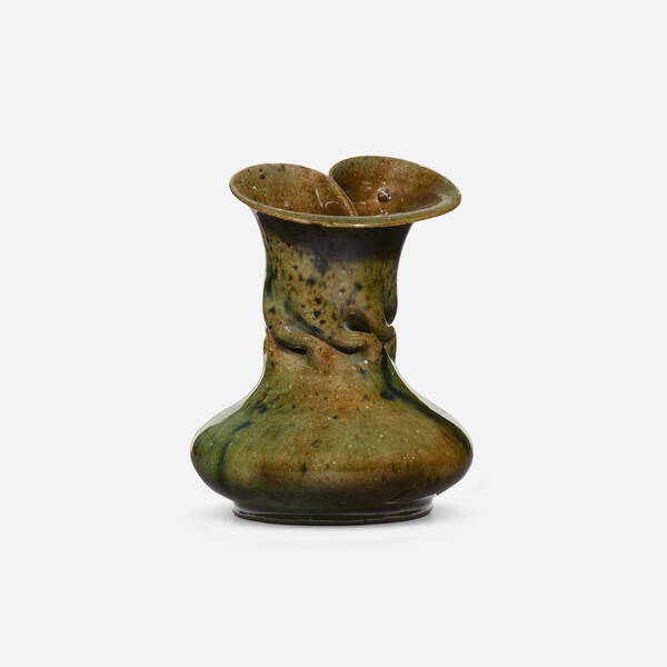 George E. Ohr. Bud vase. 1895-96, glazed