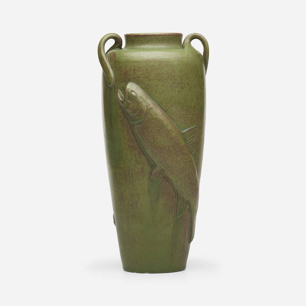 William J Walley Vase with fish  39e4d0