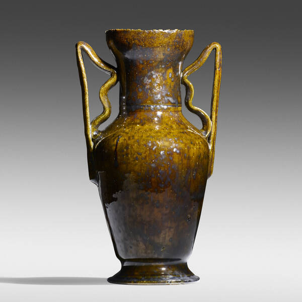 George E. Ohr. Tall vase. 1897-1900,