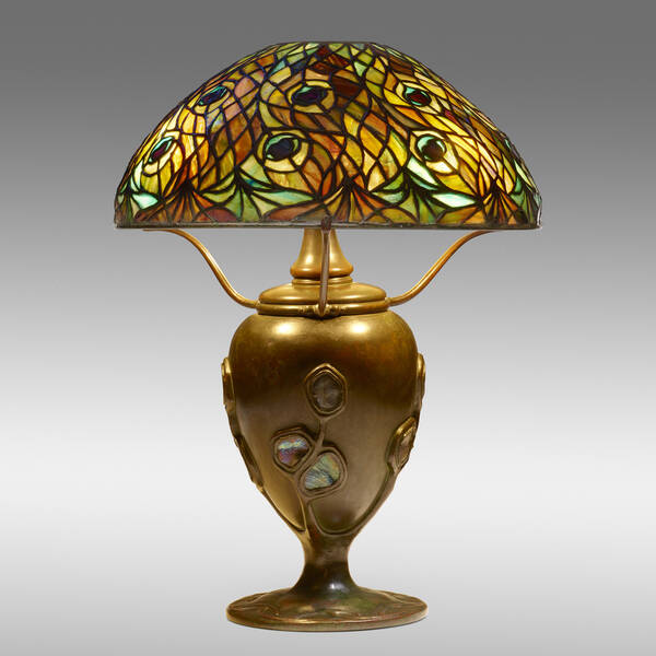 Tiffany Studios. Rare Peacock table