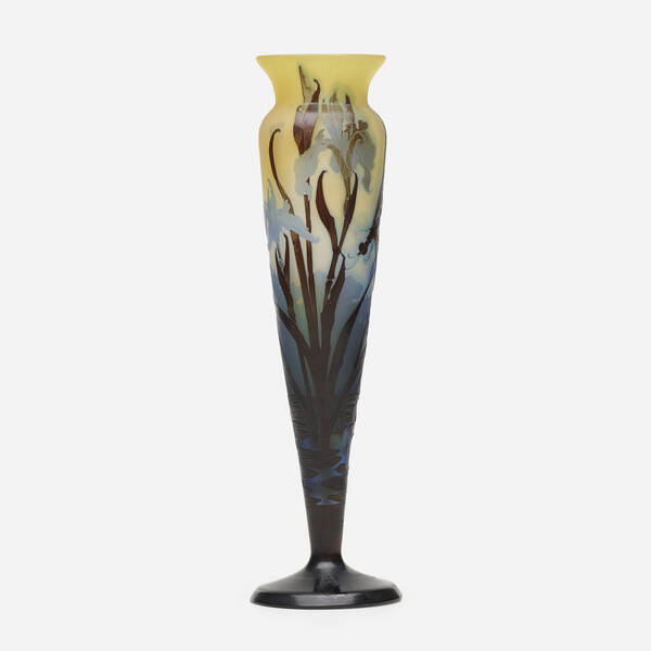 Émile Gallé. Vase with irises,