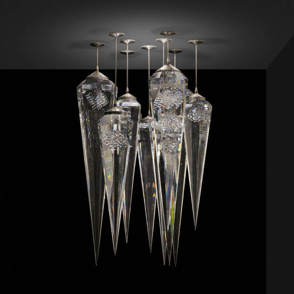 Jon Kuhn Crystal chandelier 2002  39e6b3