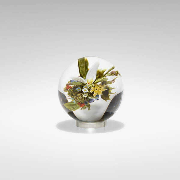 Paul Stankard. Botanical paperweight.