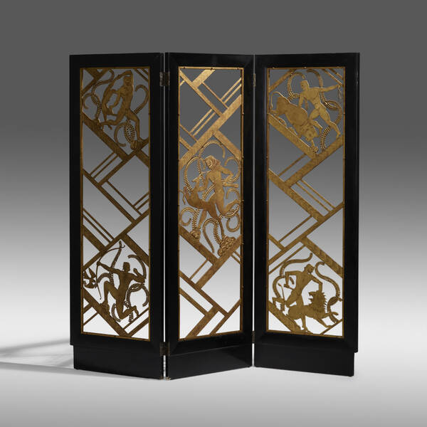 Art Deco Screen c 1930 lacquered 39e6fd