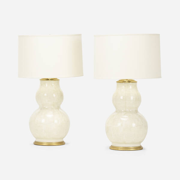 Roy Hamilton. Table lamps, pair.