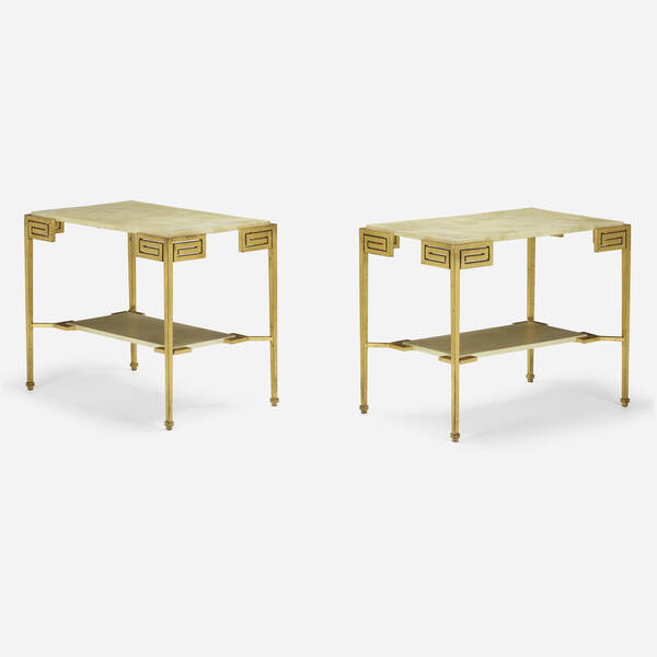 French. Art Deco tables, pair.
