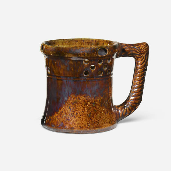 George E. Ohr. Puzzle mug. 1898-1910,