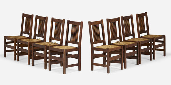 L. & J.G. Stickley. Spindled chairs