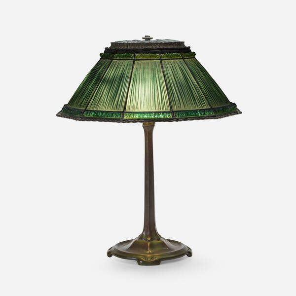 Tiffany Studios. Linenfold table lamp.