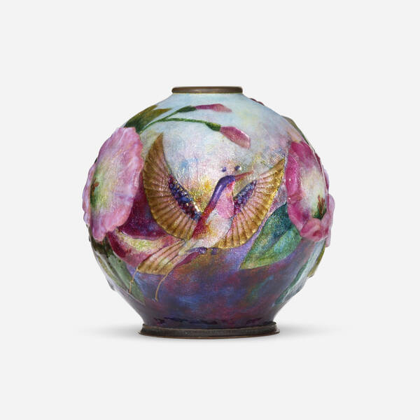 Camille Faur Vase with hummingbirds  39ea97