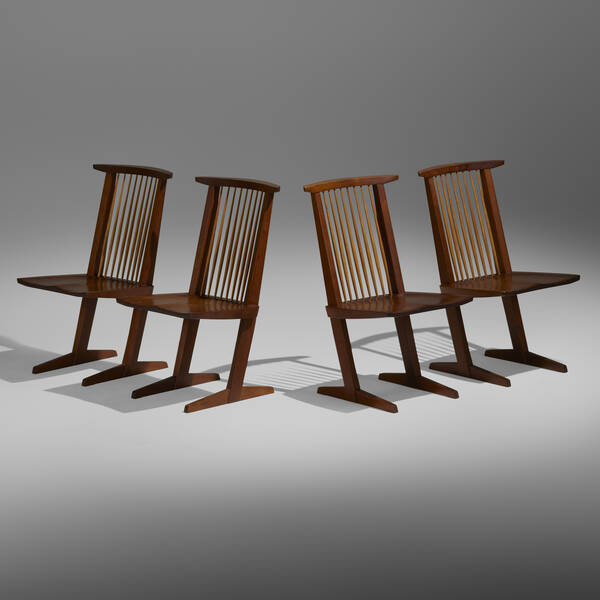 George Nakashima. Conoid chairs,