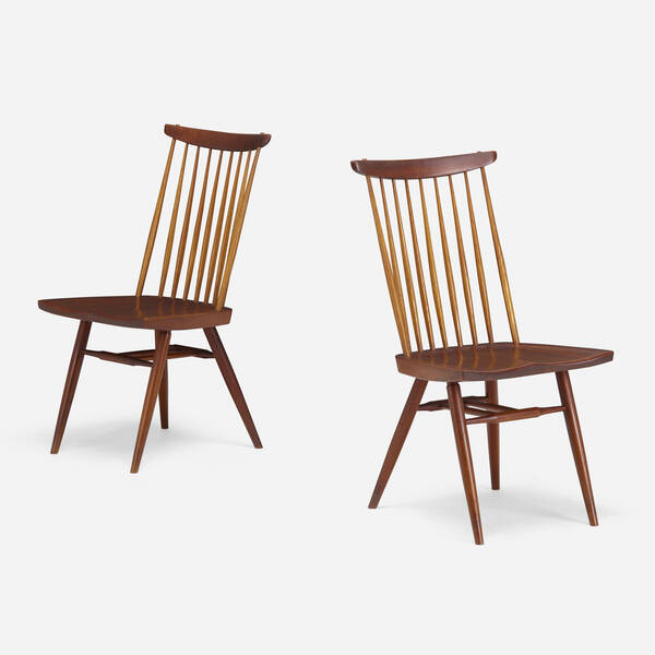 George Nakashima. New chairs, pair.