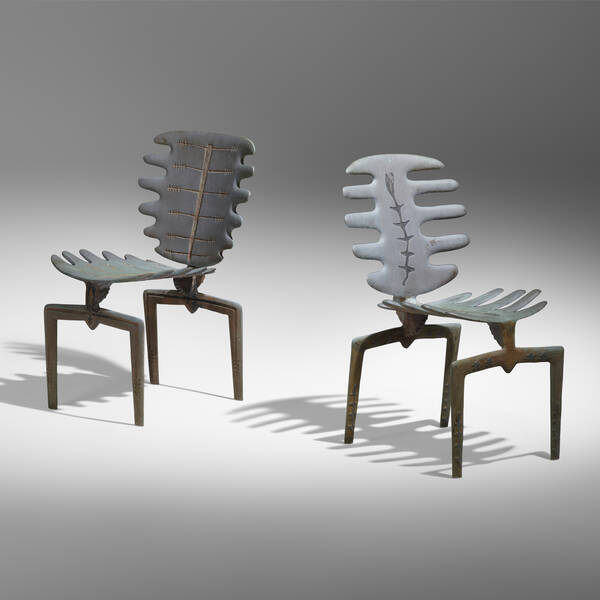 Terence Main. Frond chairs, pair.