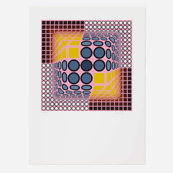 Victor Vasarely 1906 1997 Pink 39ec62