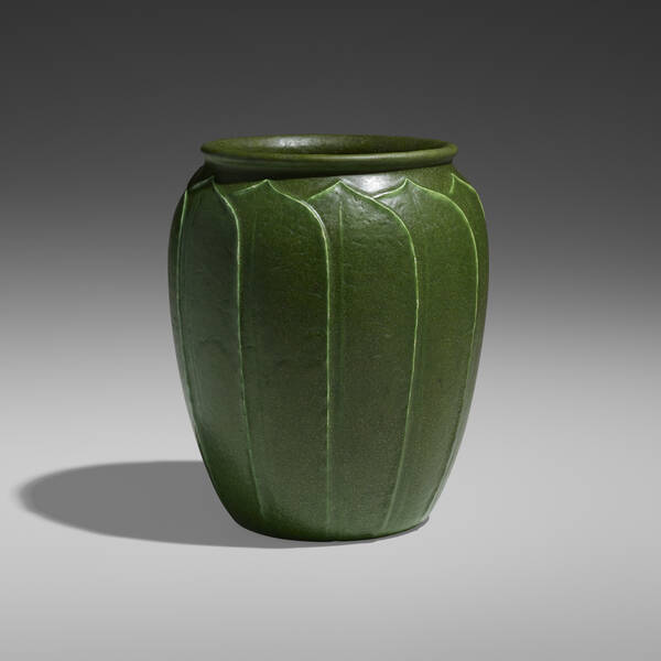 Grueby Faience Company. Vase with layered