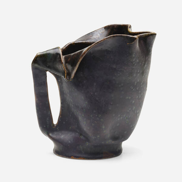 George E. Ohr. Pitcher. 1898-1910, glazed