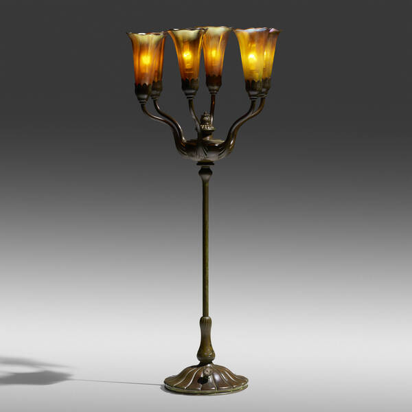 Tiffany Studios. Six-light Blossom table