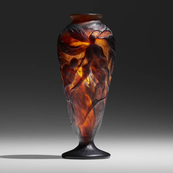 Émile Gallé. Rare Vase de Tristesse