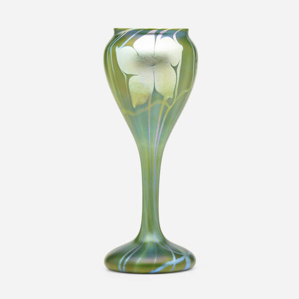 Quezal Rare decorated floral vase  39ee66