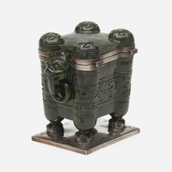 Edward I Farmer Chinoiserie inkwell  39ee82