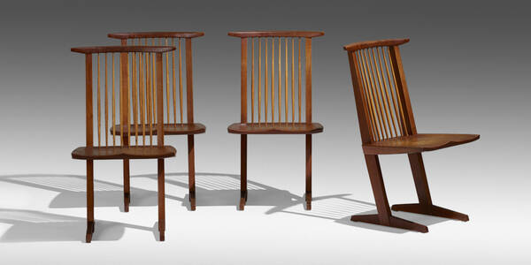 George Nakashima Rare Conoid chairs  39ee95