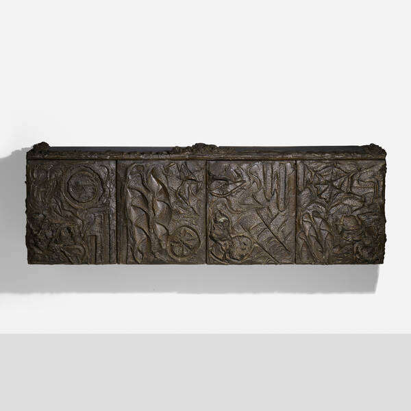 Paul Evans. Sculpted Bronze wall-hanging