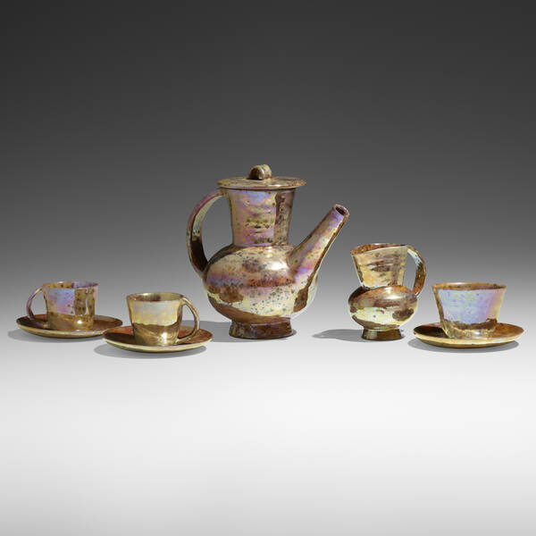 Beatrice Wood. Tea set. c. 1975,