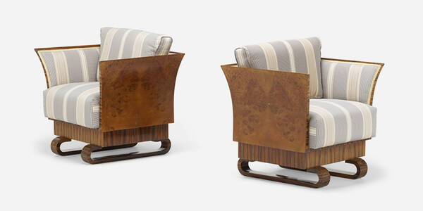 Art Deco. Lounge chairs, pair.