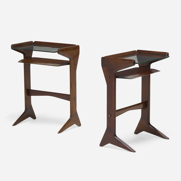 Modern. Occasional tables, pair. c.