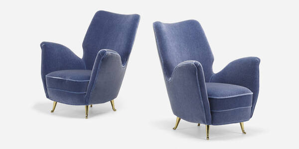 In the manner of Gio Ponti. Armchairs,