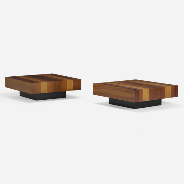 Milo Baughman. Coffee tables, pair.