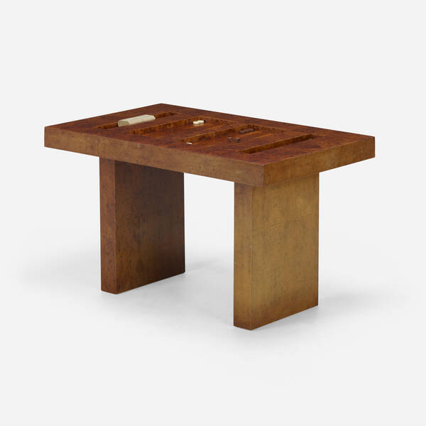 Modern. Backgammon table. c. 1970, burlwood,