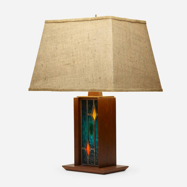 James Martin. Table lamp. leaded