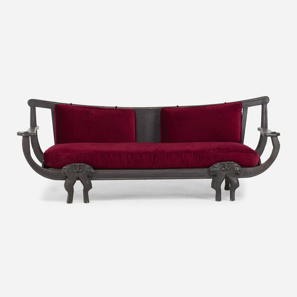 Smokey Tunis. Sofa. c. 1969, carved