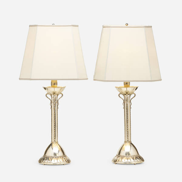 German. Table lamps, pair. early