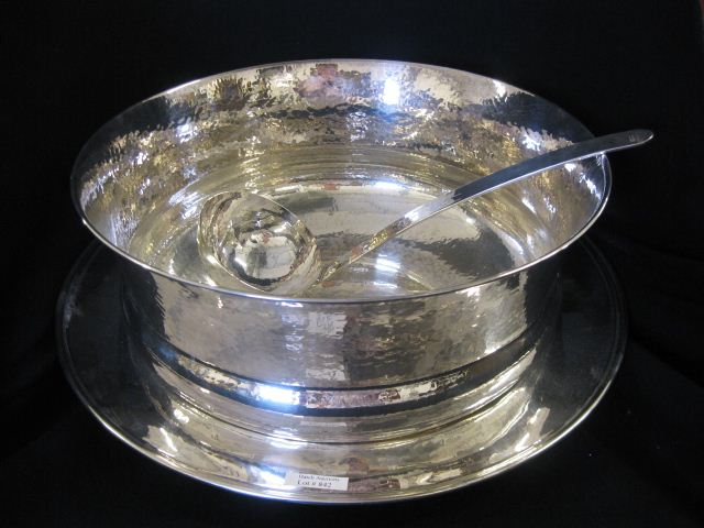 Silverplate Punchbowl Tray & Ladle
