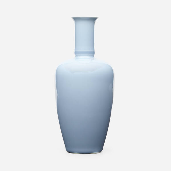 Chinese. Sky Blue amphora vase.