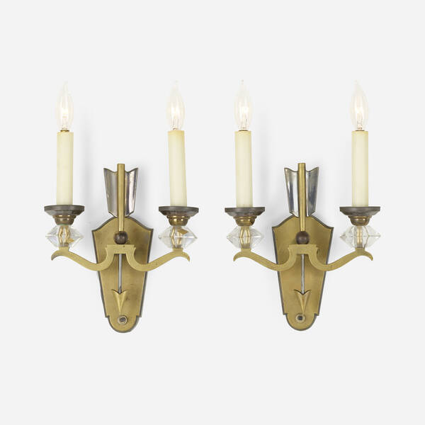 French Sconces pair c 1950  39f609